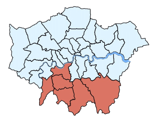 london south map